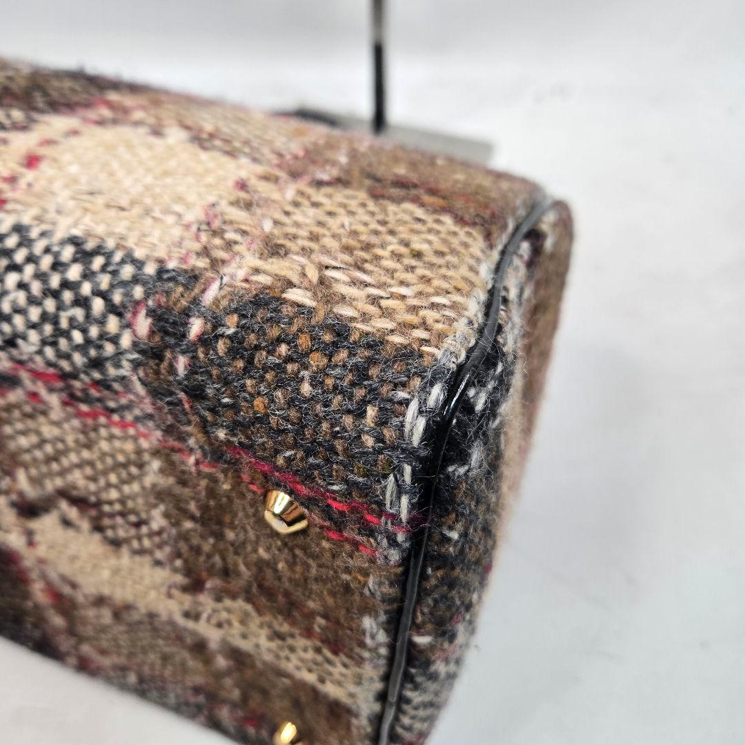美品激レア BURBERRY ツイード ミニボストンバッグ ノバチェック