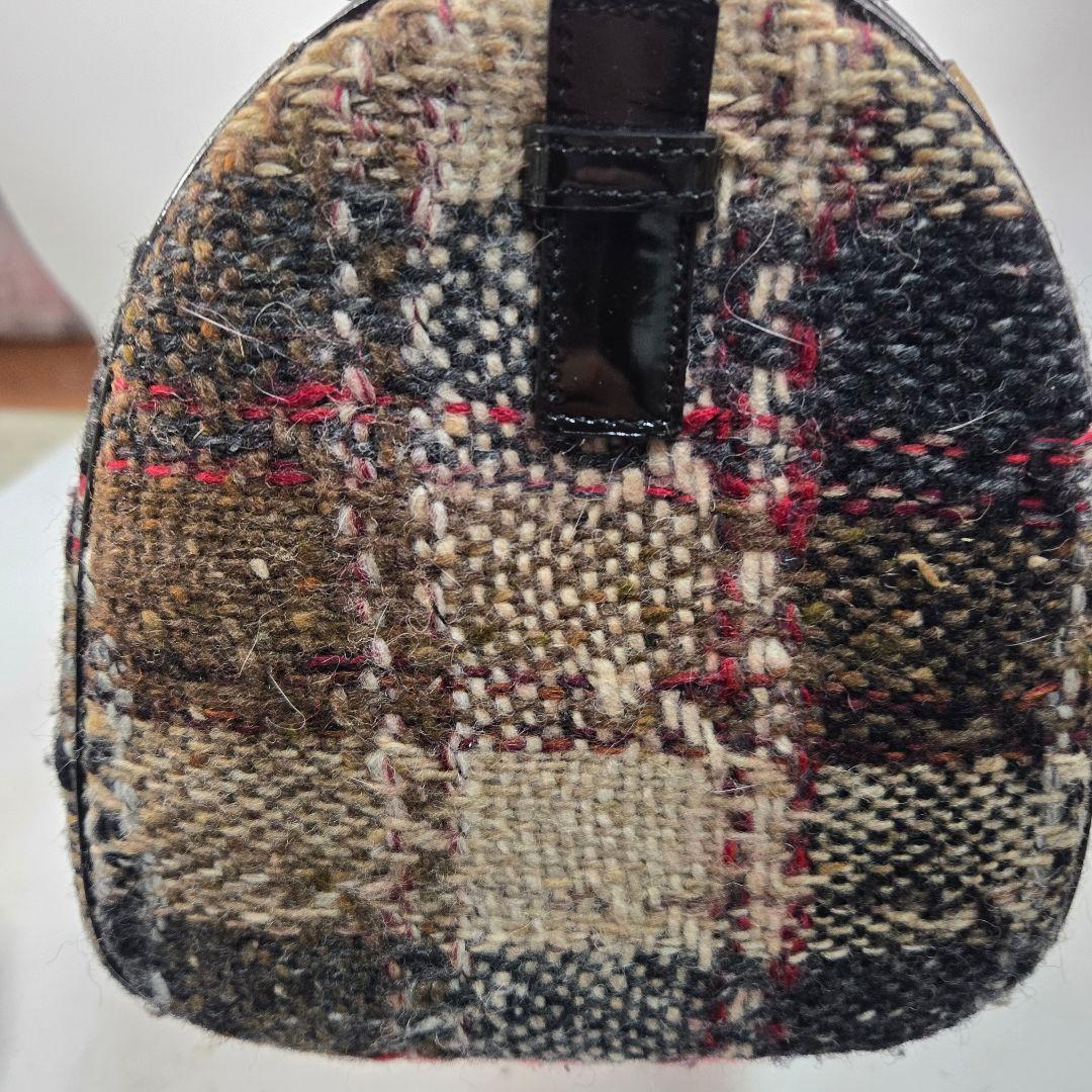 美品激レア BURBERRY ツイード ミニボストンバッグ ノバチェック