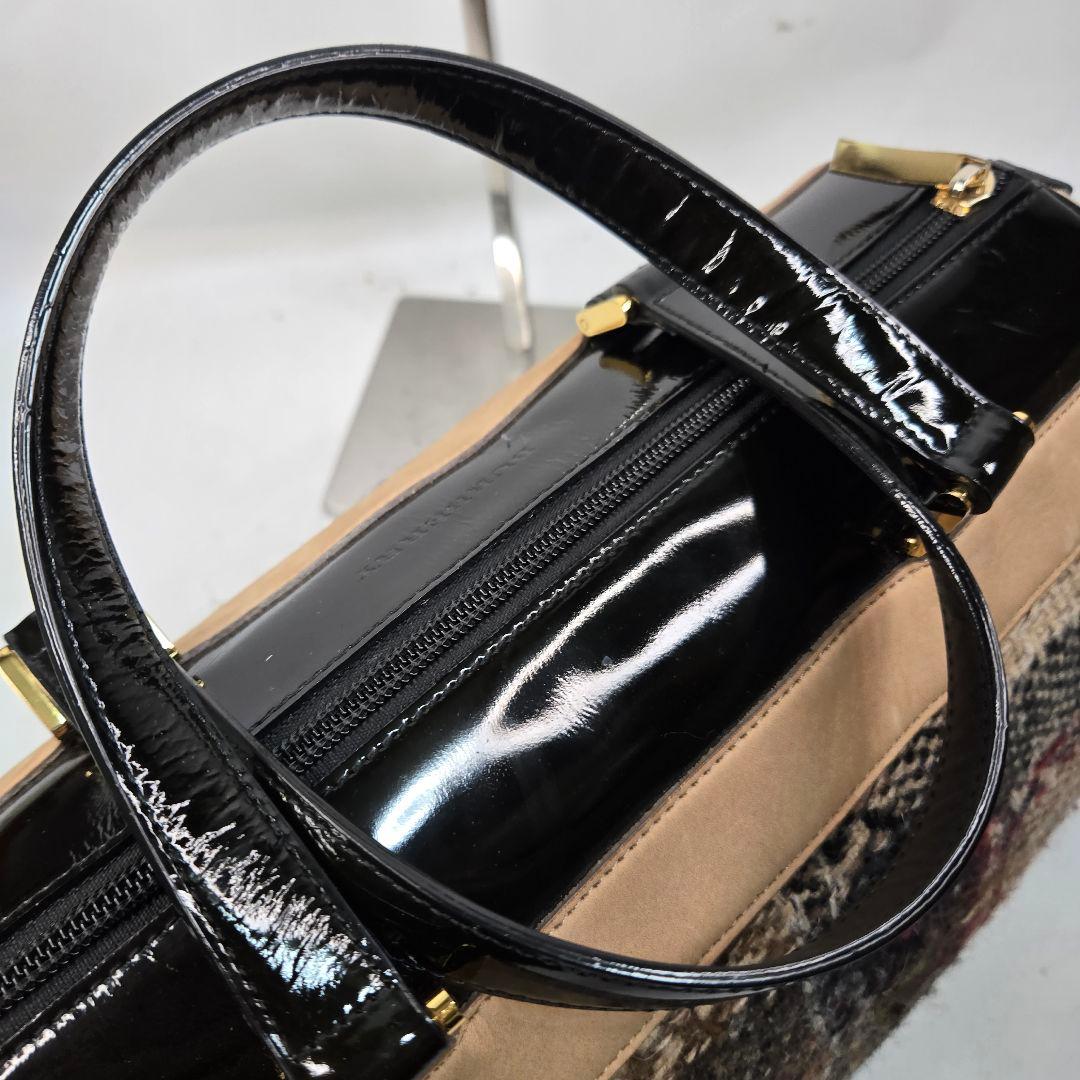 美品激レア BURBERRY ツイード ミニボストンバッグ ノバチェック