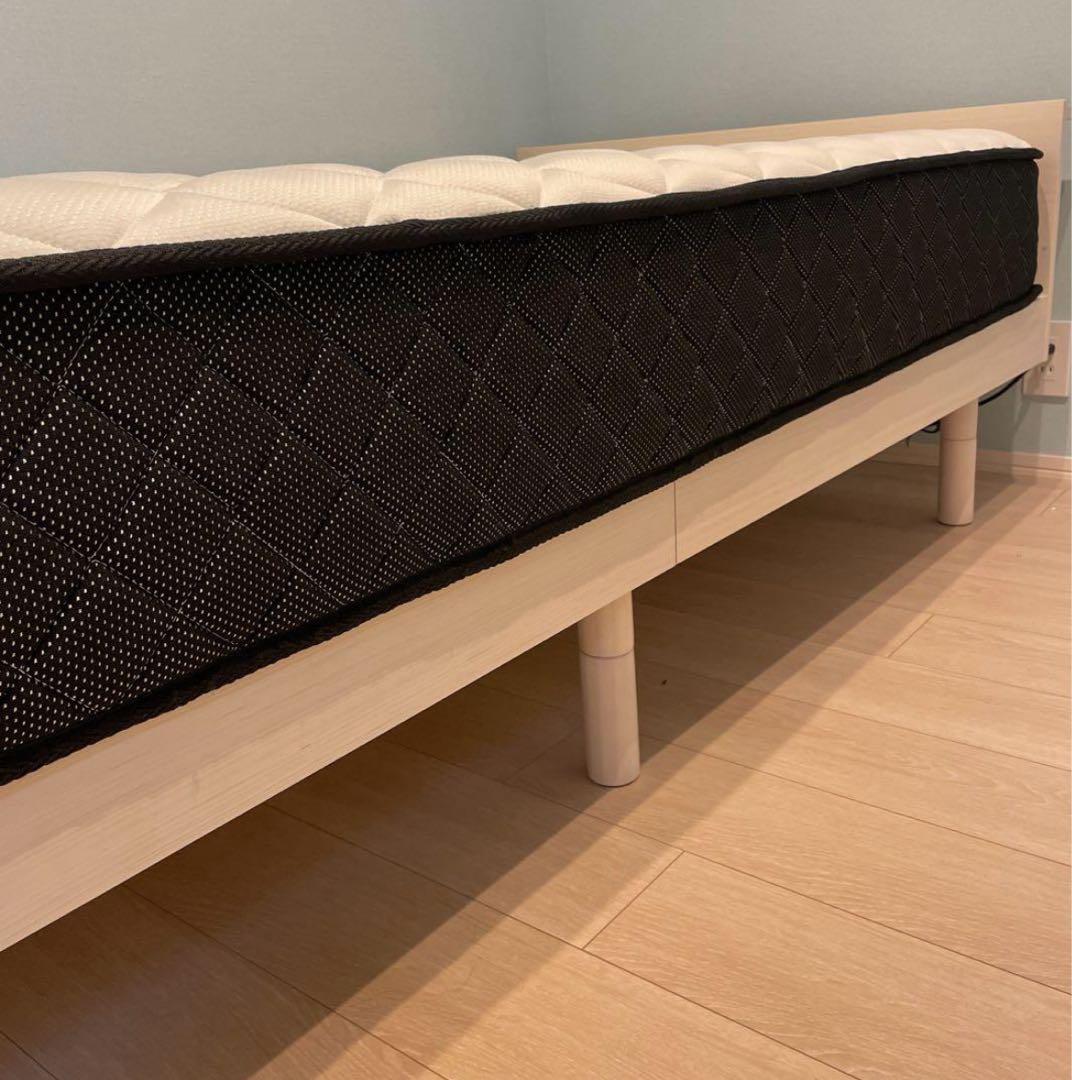 Simple Style シングルベッドフレーム・ポケットコイルマットレス