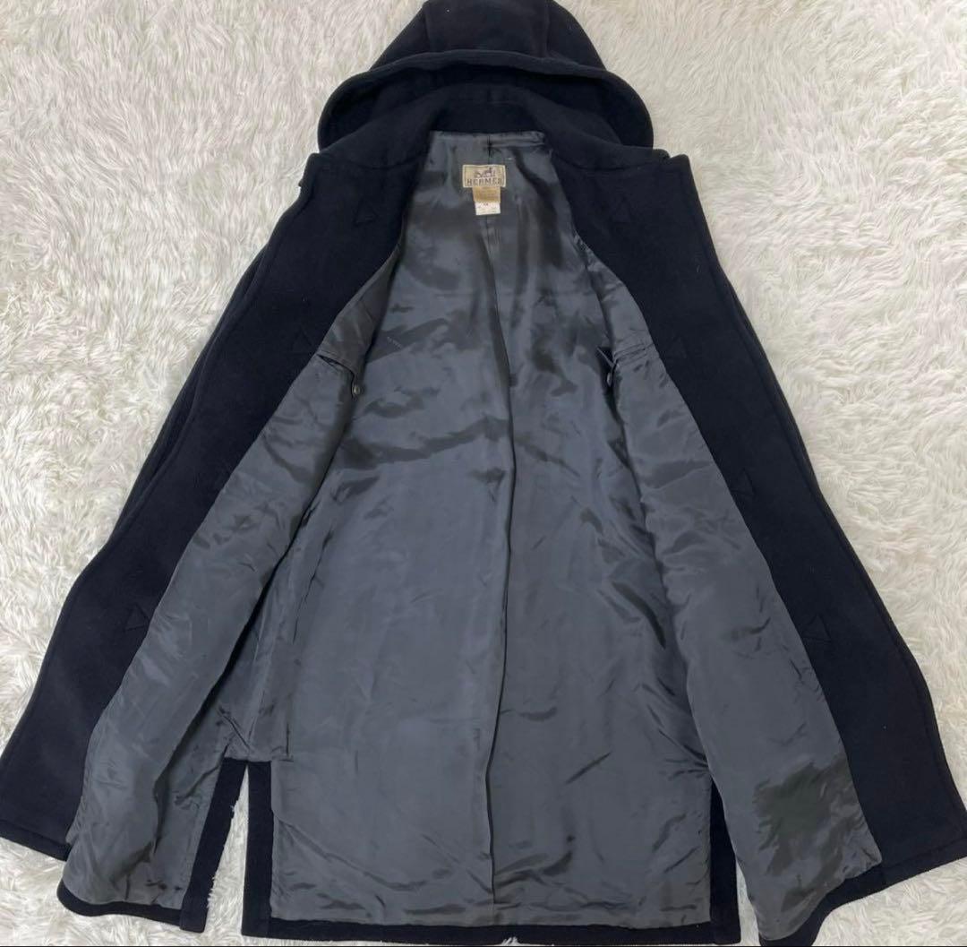 極希少・極美品　エルメス ダッフルコート ヘリンボーン Lサイズ
