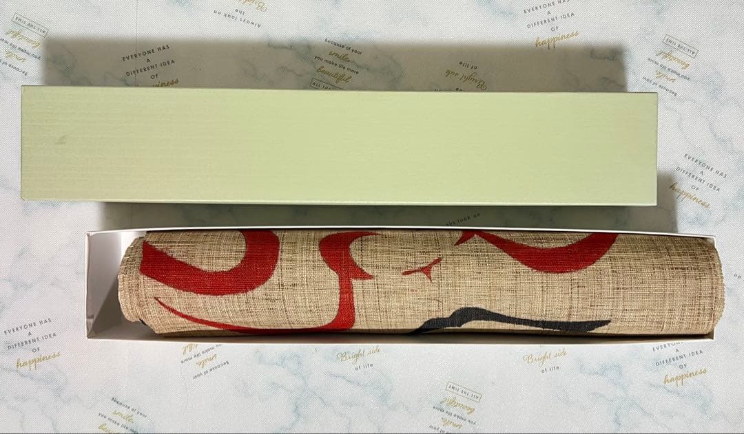 未使用品　歌舞伎の隈取り暖簾　　麻のれん