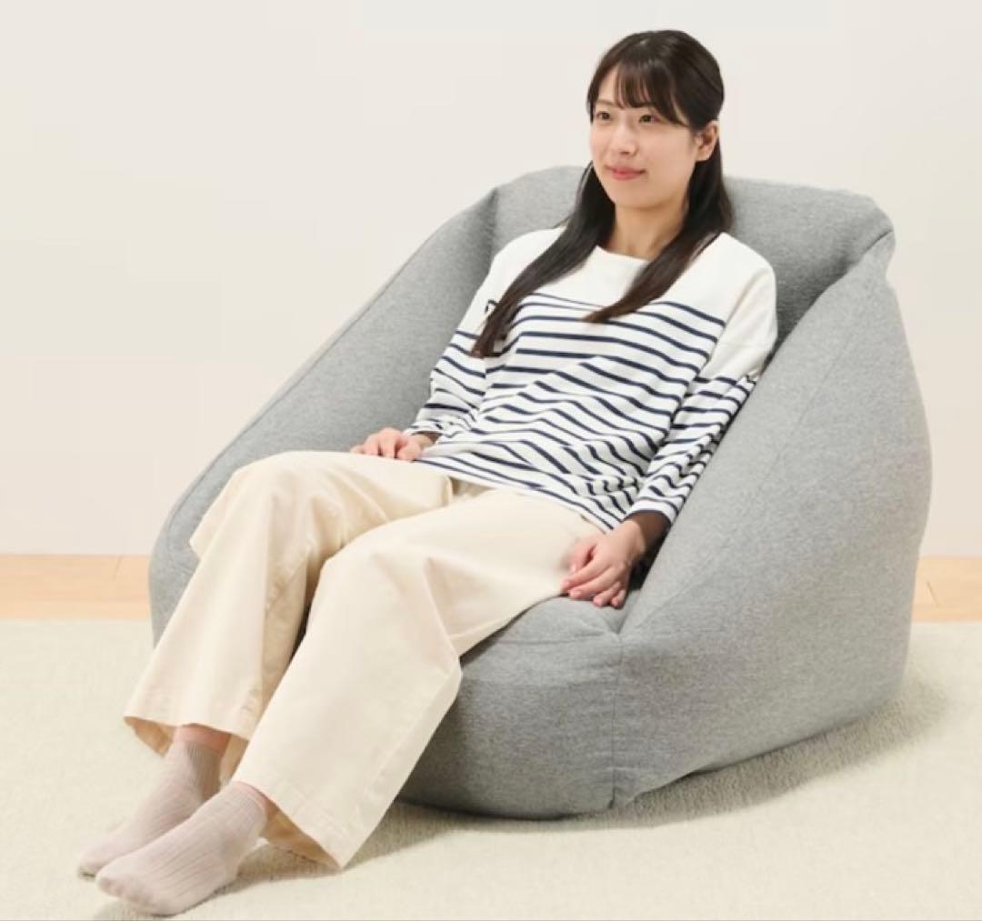 無印良品　空気でできたソファー　グレー美品！