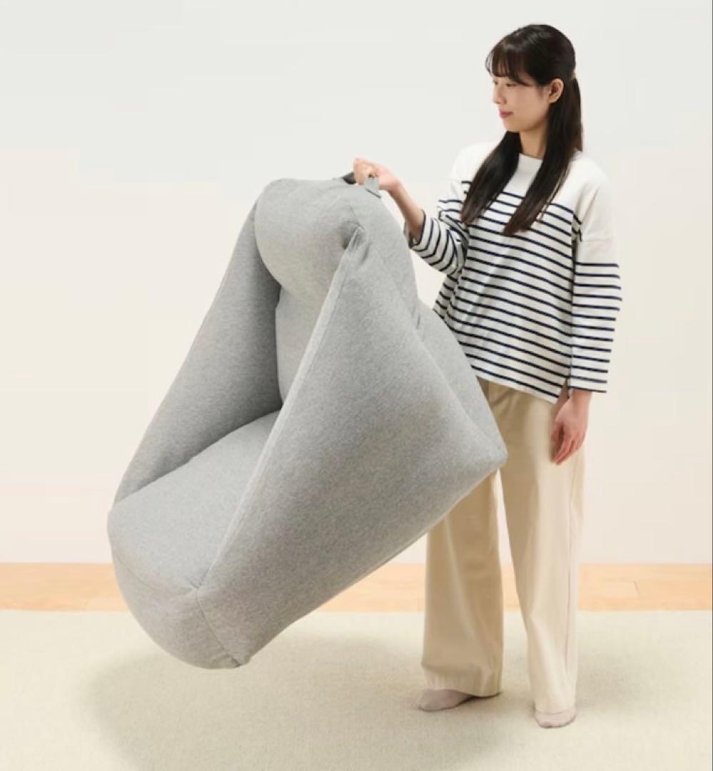 無印良品　空気でできたソファー　グレー美品！