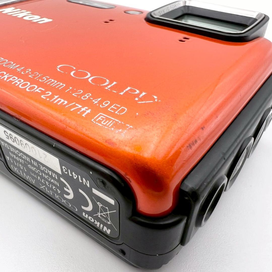 【完動品】Nikon COOLPIX AW130 コンデジ オレンジ 動作確認済