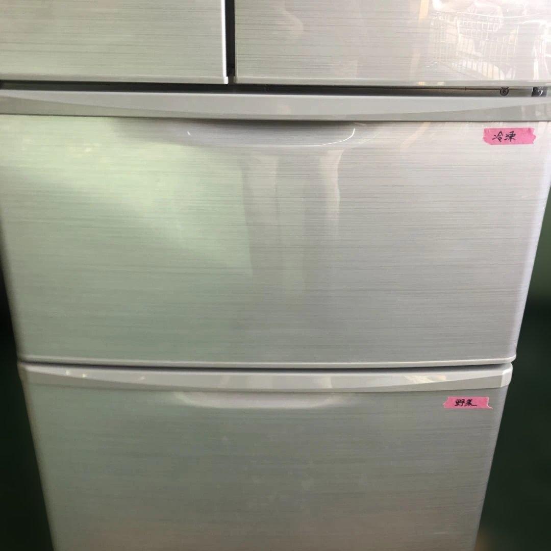 SHARP シルバー 大型冷蔵庫 下部冷凍室付き 冷蔵庫 455L