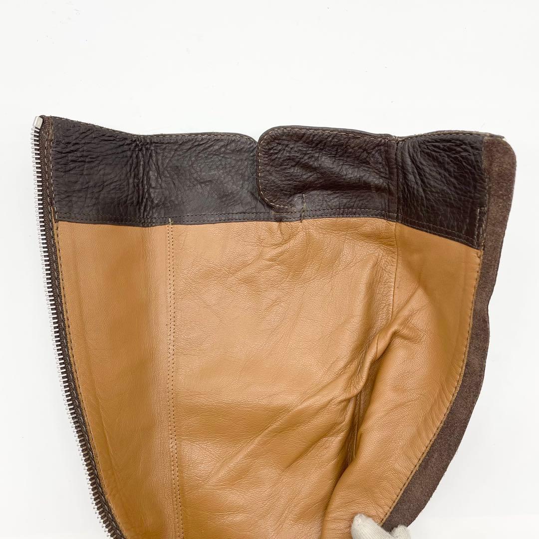 【美品】Chloe クロエ ロングブーツ サイドジップ レザー 金具 23cm