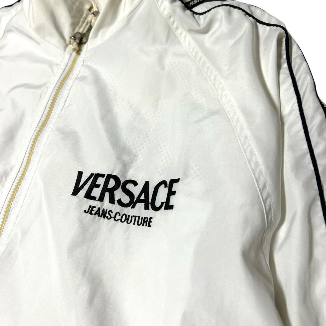 ヴェルサーチ セットアップ ビックロゴ ホワイト ブラック 刺繍 両面