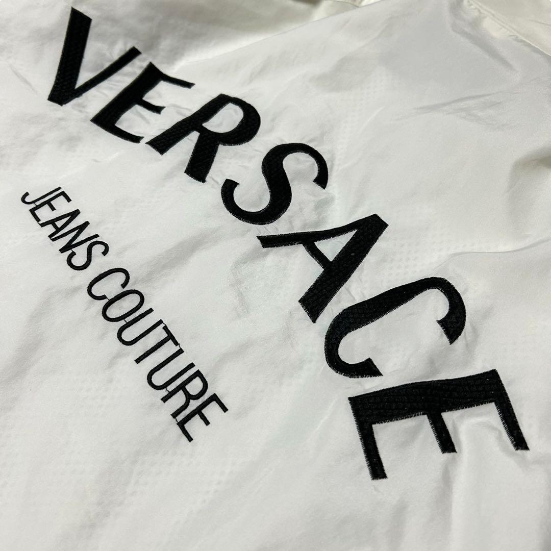 ヴェルサーチ セットアップ ビックロゴ ホワイト ブラック 刺繍 両面