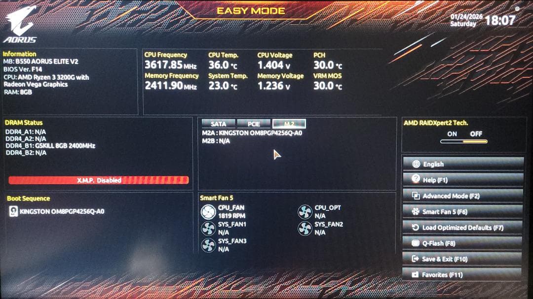 B550 AORUS ELITE V2 ATXマザーボード