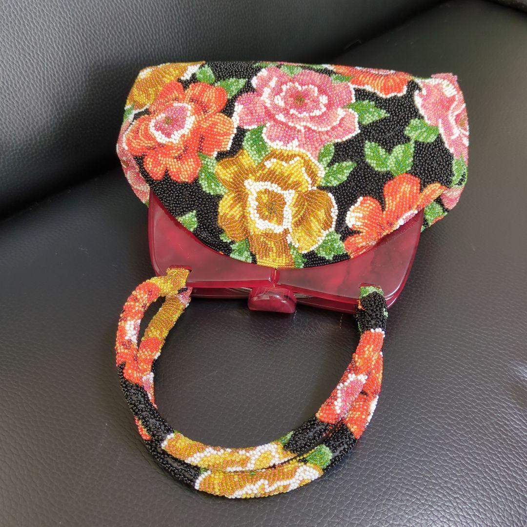 総ビーズバッグ 総ビーズ パーティーバッグ 和装洋装