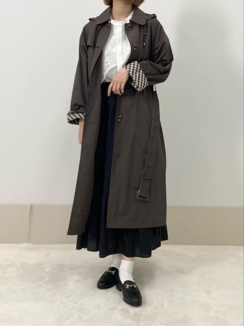 新品アクアスキュータム レインコートトレンチコート Lサイズ 大きいサイズ