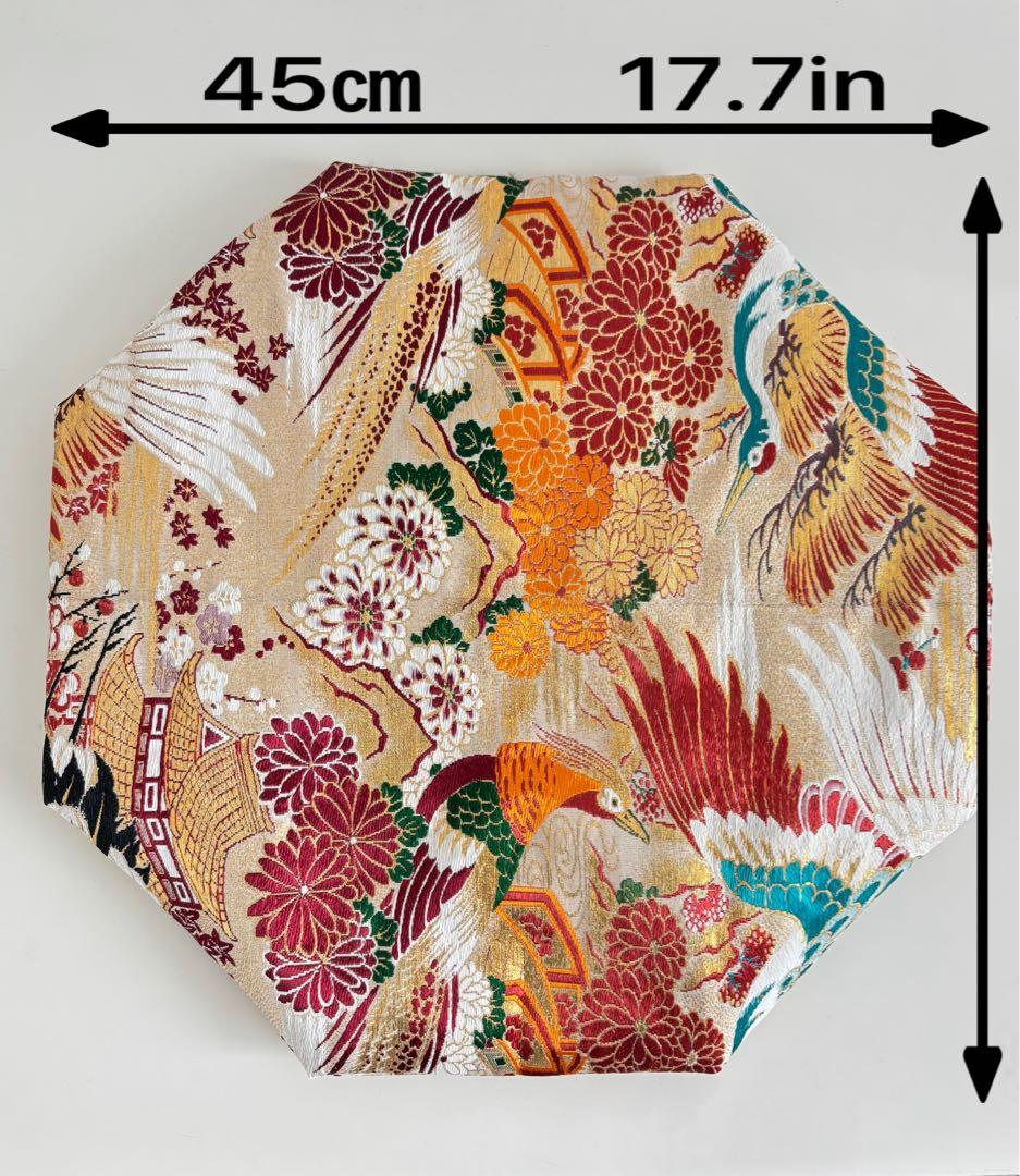 帯リメイクバッグ　あずま袋、風呂敷袋、エコバッグ、ショッピングバッグ、八角バッグ