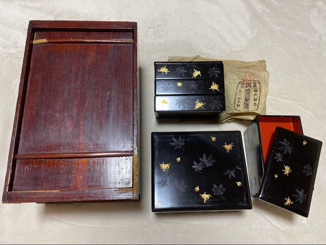 池田栄太郎 能州輪島 重箱 箱入り