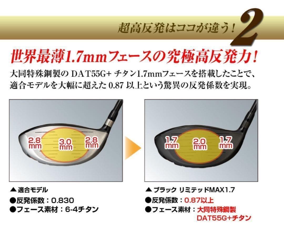 ★76歳317Yの超高反発仕様で40yUP! ハイパーブレードΓ MAX1.7