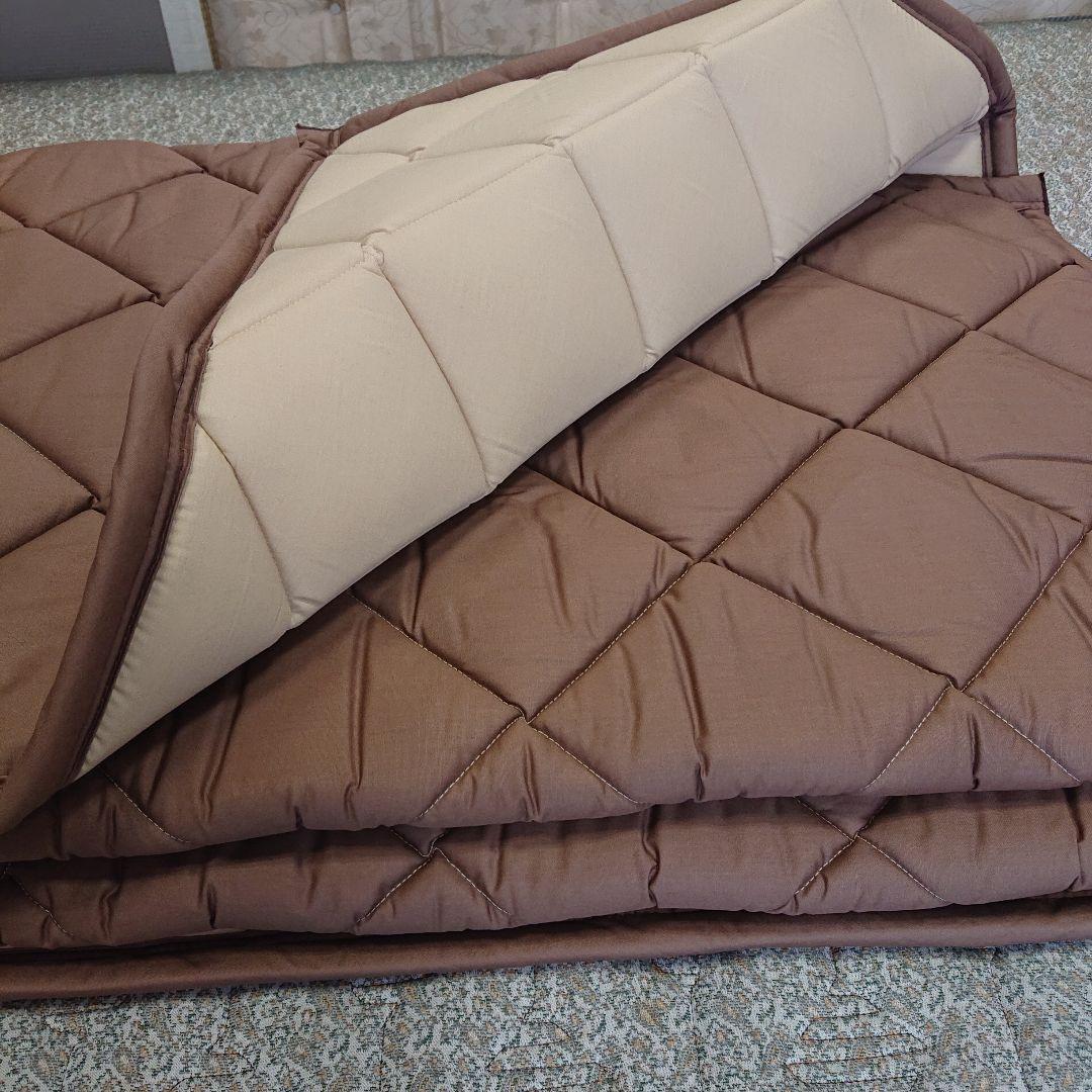 こたつ敷ふとん　キルト長方形190✕240cmブラウン