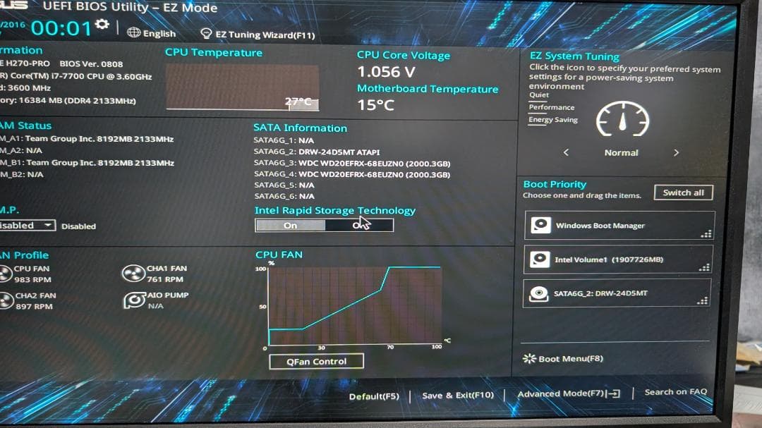 デスクトップPC　DDR4 メモリ16GB 部品取りにでも