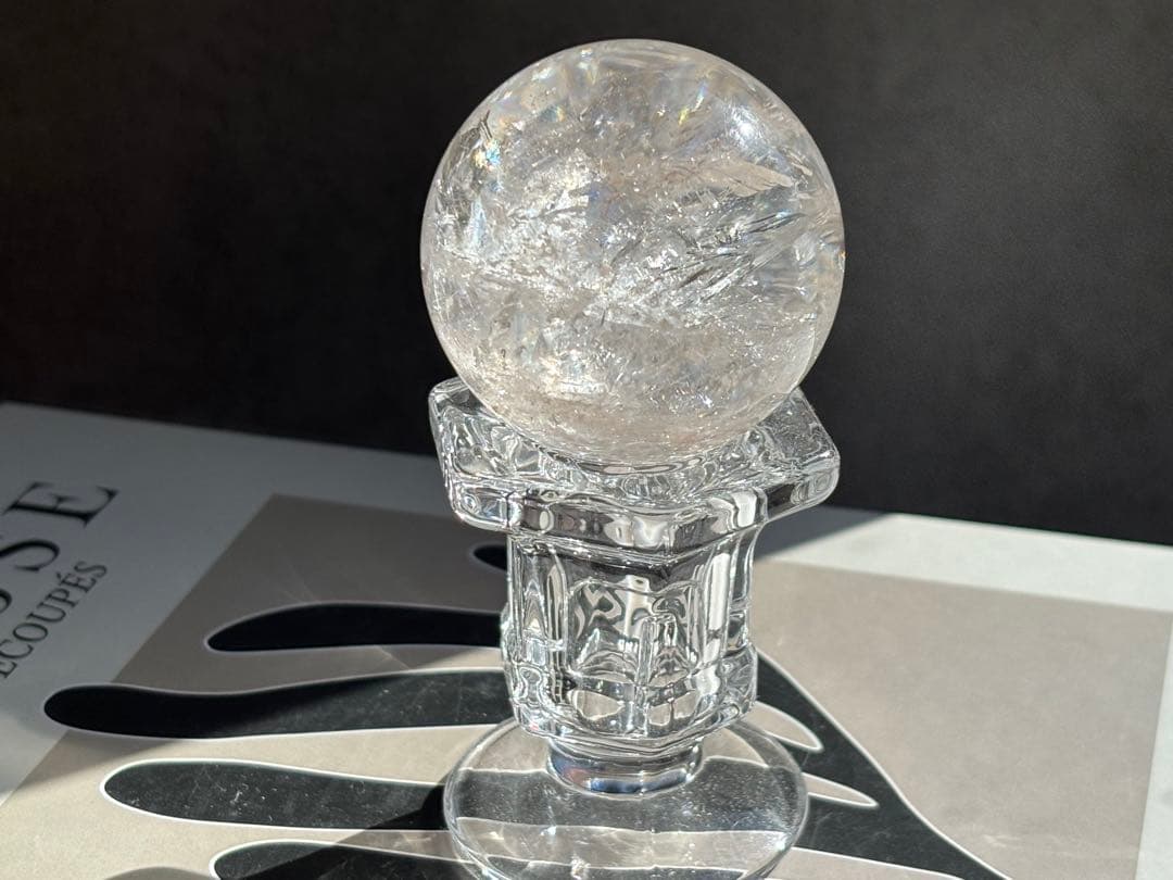 《ピンククリアクォーツ＊ピンクファイヤークォーツ小サイズスフィア》