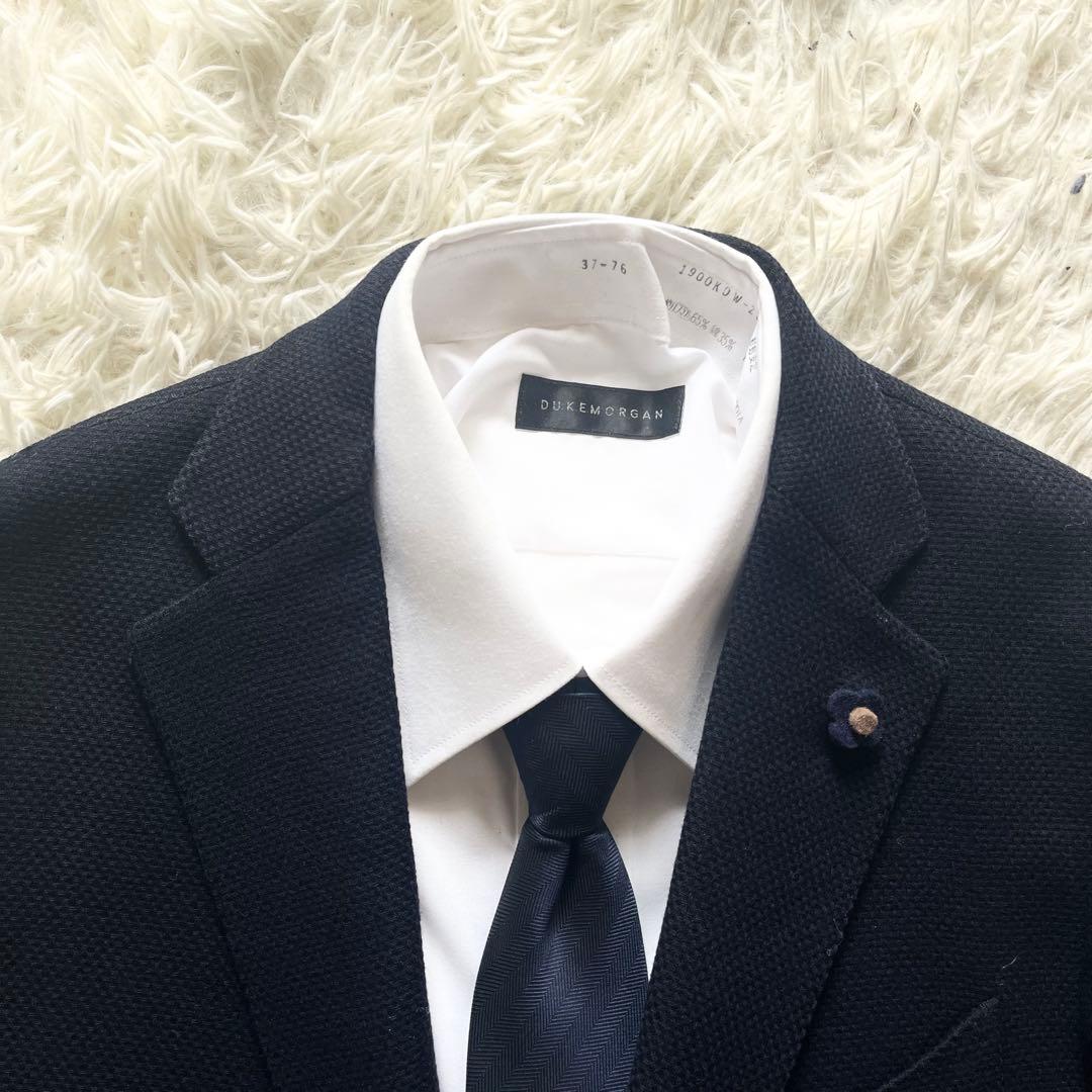 <美品>LARDINI ネイビー ポップサック ウール ジャケット サイズ48