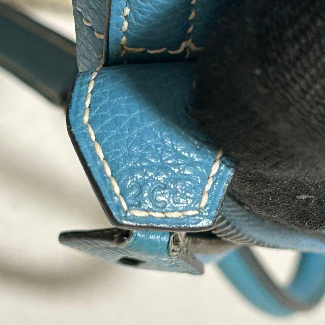 HERMES エルメス ボリード31 2way ブルージーン バッグ