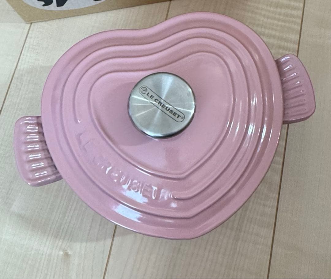 ルクルーゼ　COCOTTE COEUR ココットダムール　シフォンピンク
