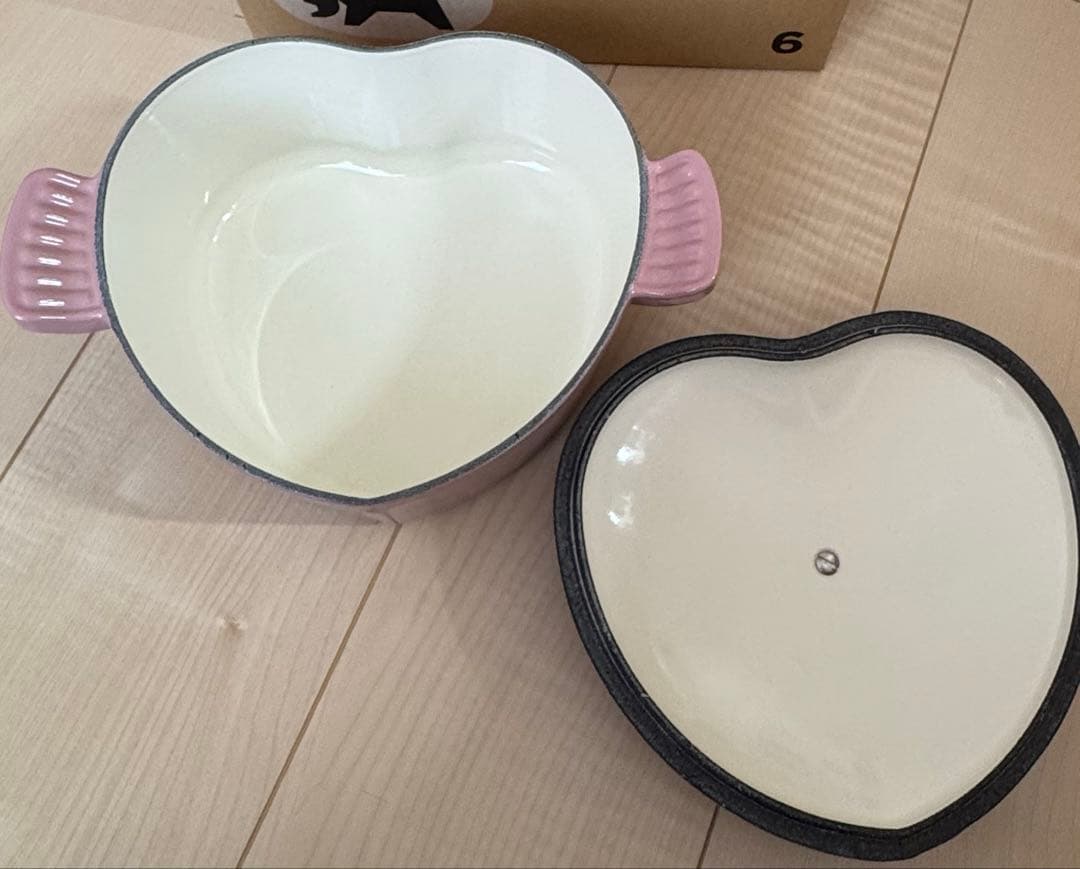 ルクルーゼ　COCOTTE COEUR ココットダムール　シフォンピンク