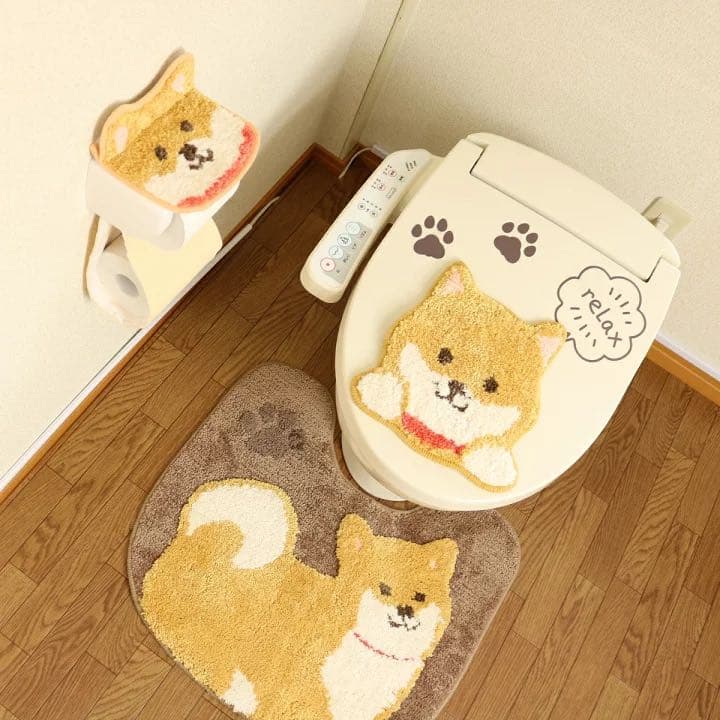 トイレマット 新品 セット 5点 ワンコ かわいい トイレ デコール 犬