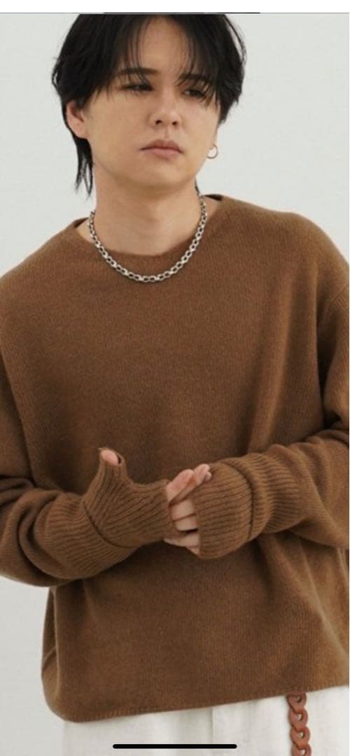 完売品！Cashmere Slouch V-neck M アームウォーマー込み