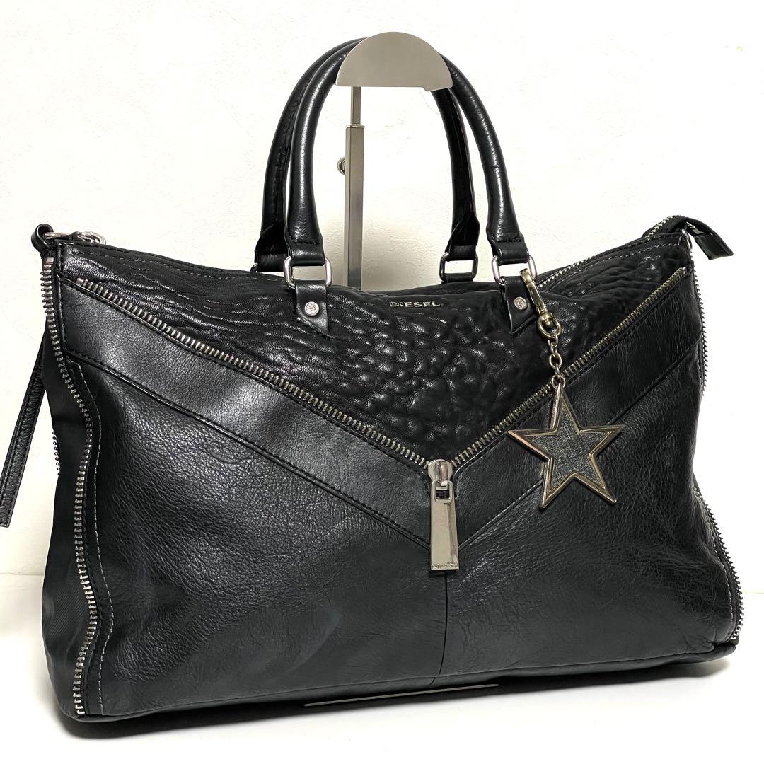 ✨極美品✨ DIESEL 2way ショルダーバッグ ジッパーデザイン A4収納