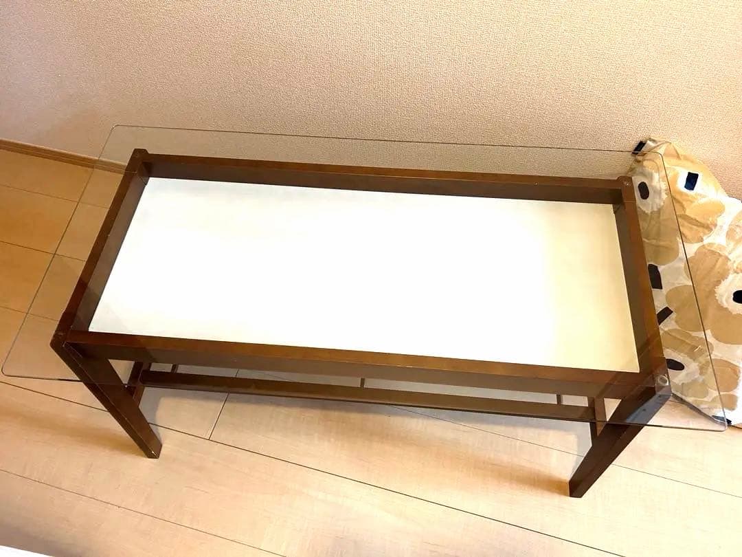 ガラス天板 ローテーブル センターテーブル