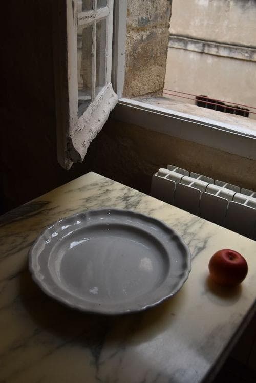 超美品　18/19世紀　ムスティエ　花リム大皿　×印　フランスアンティーク