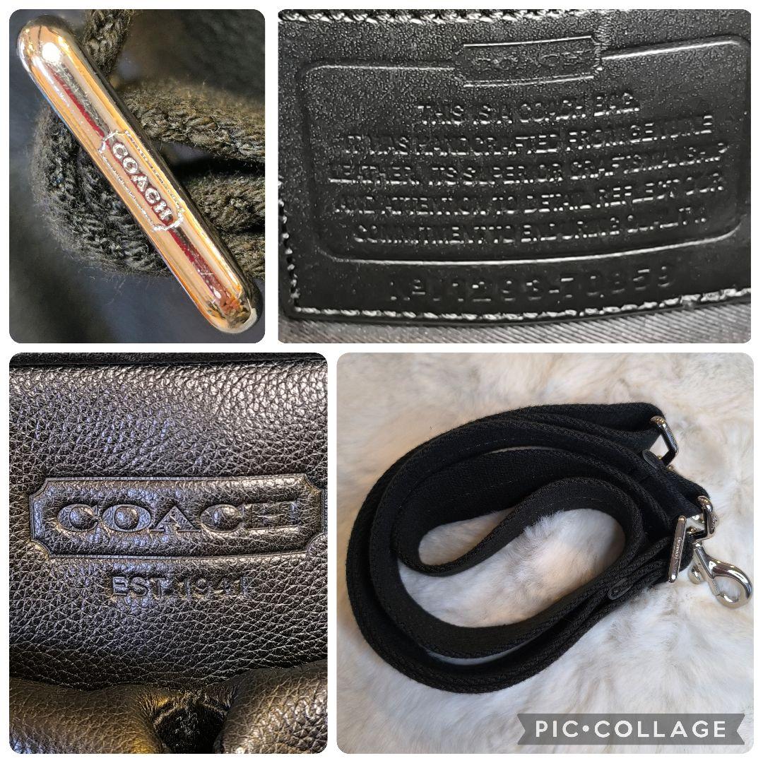 美品✨COACH ブリーフケース 2way レザー ブラック A4収納 コーチ