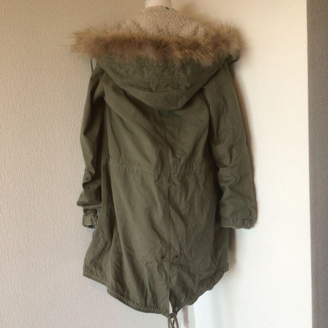 y2k 00s archive グランジフェアリー　ファー付コート　森ガール