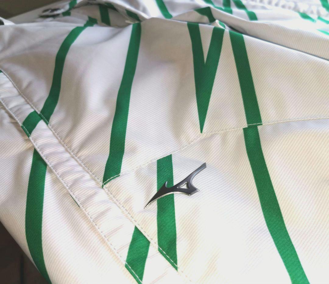 MIZUNOスノーボードパンツ ホワイトとグリーンストライプ 男性用M