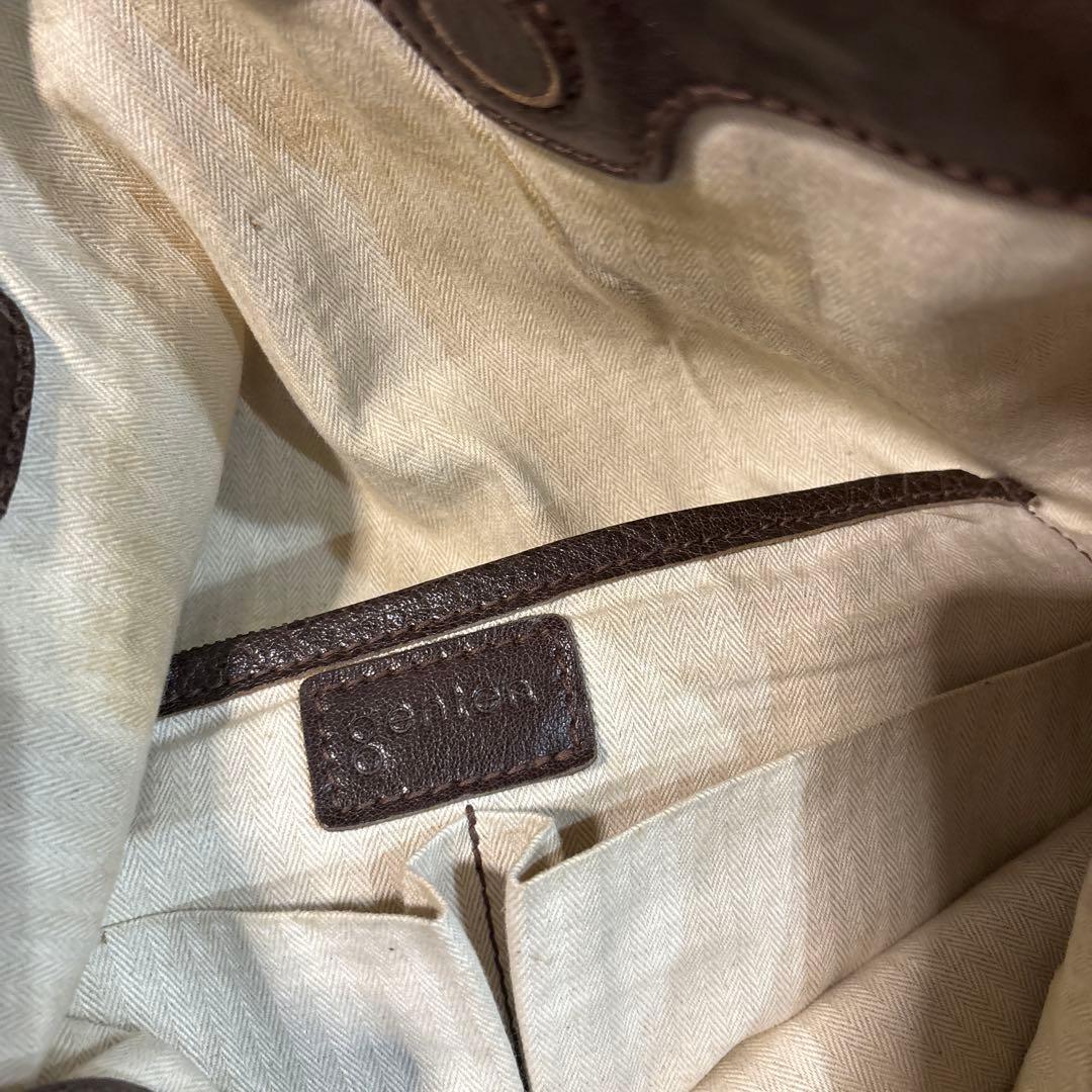 【美品】ゲンテン genten レザー 本革製 ショルダーバッグ メンズ 大容量