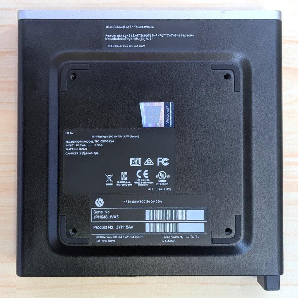 HP FlieDesk 800 G3 M.2 256GB 8GB WiFi搭載