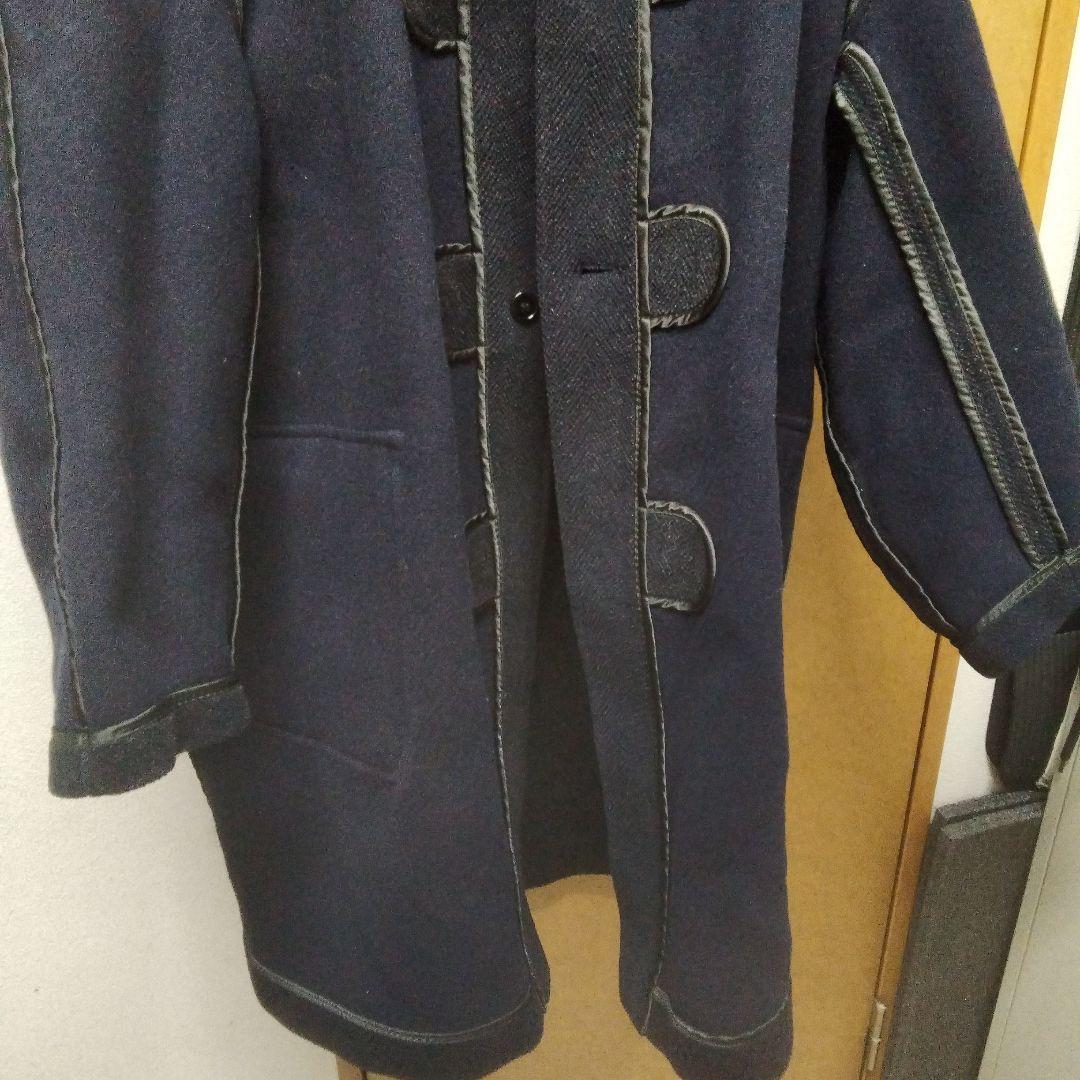 ★【ムーアブルック生地】英国製 オースチンリード 黒 ダッフルコート サイズL