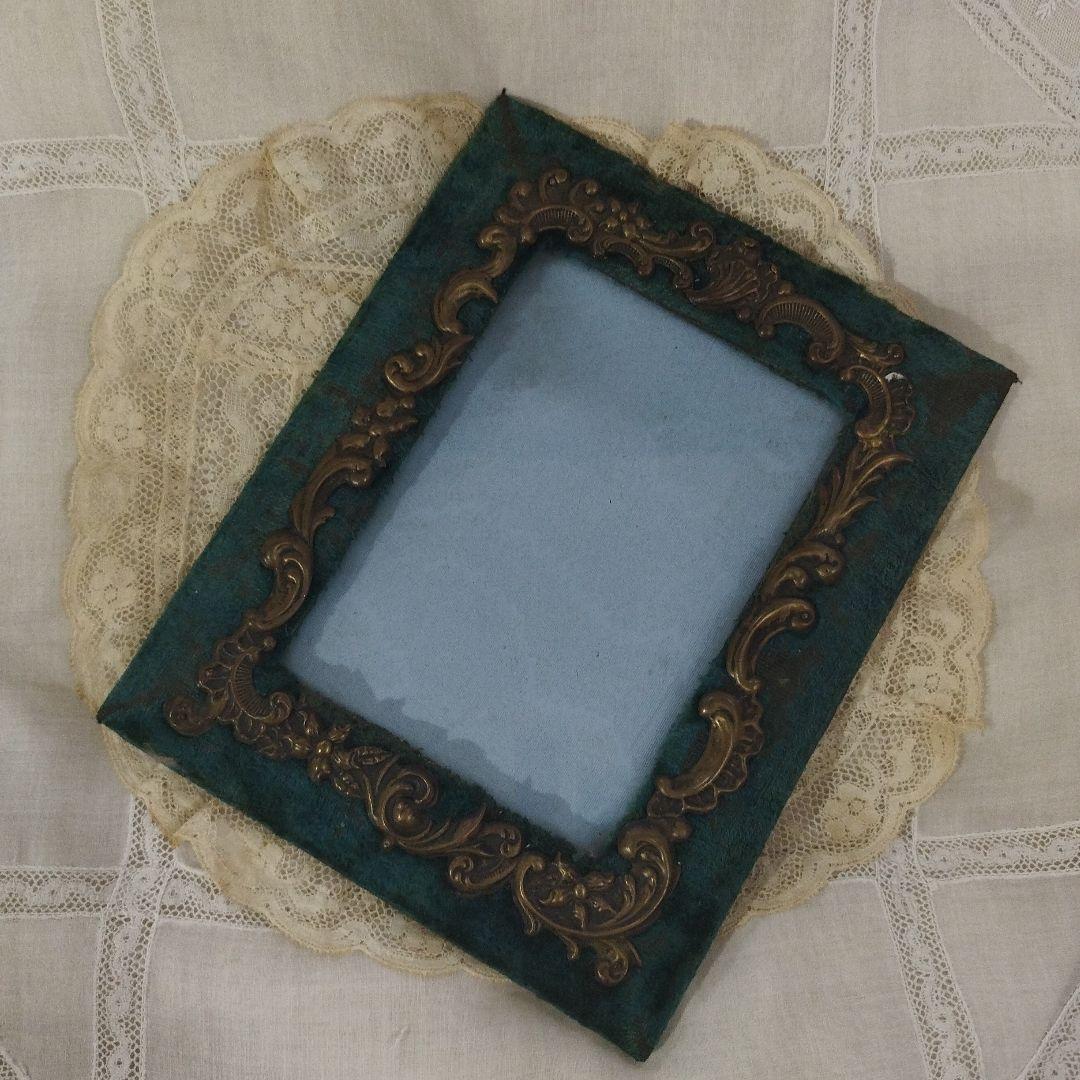 フランスアンティーク　ナポレオン3世フォトフレーム(天使のカード付き)