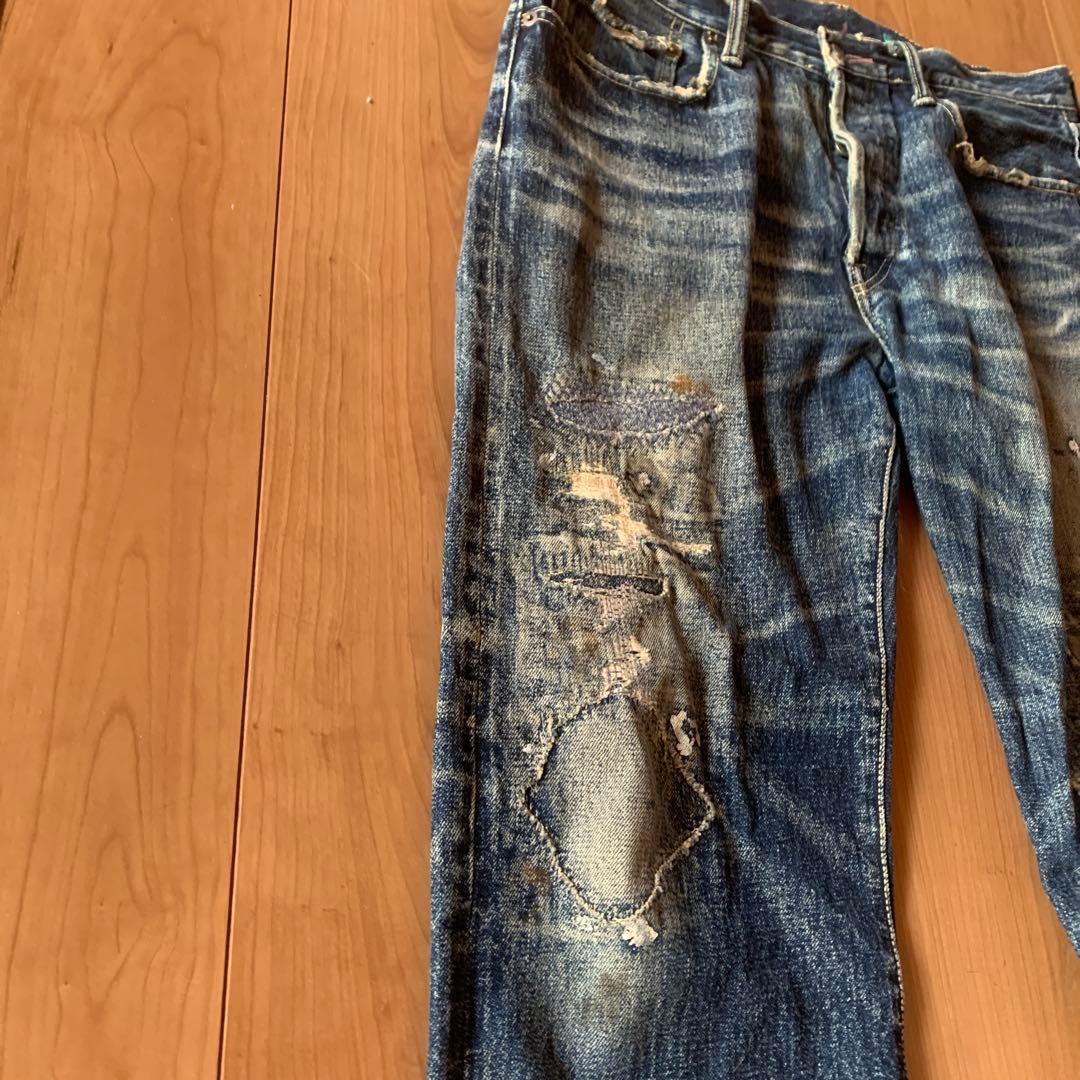 レアKAPITALスタッズ　リメイクジーンズ