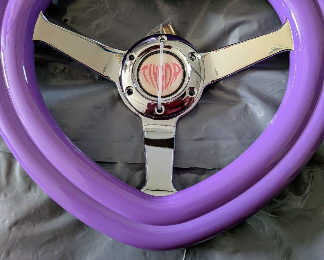 ♡小径 32パイ　ハート　パープル　ステアリング♡