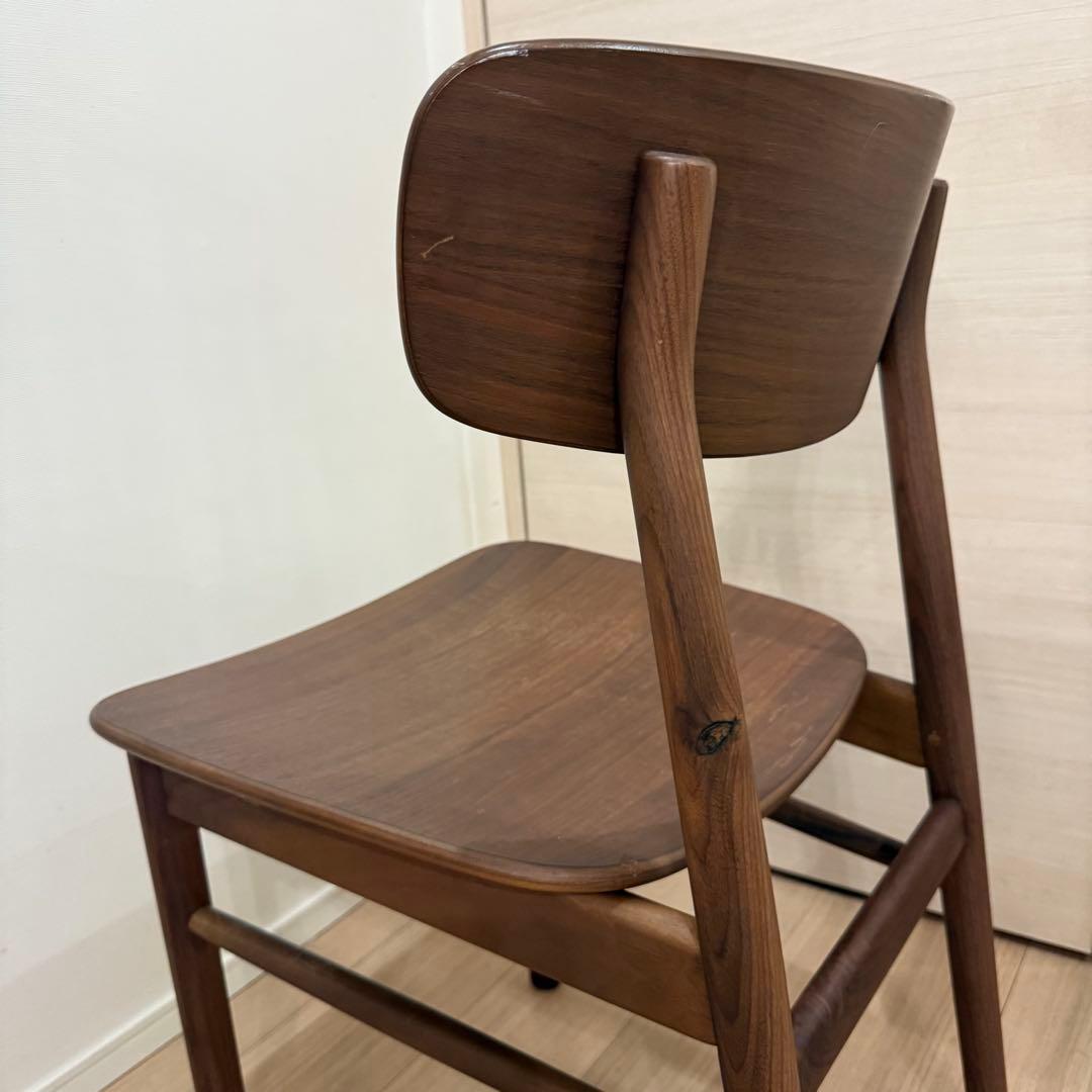無印良品　ラウンドチェア　ダイニングチェア　ウォールナット
