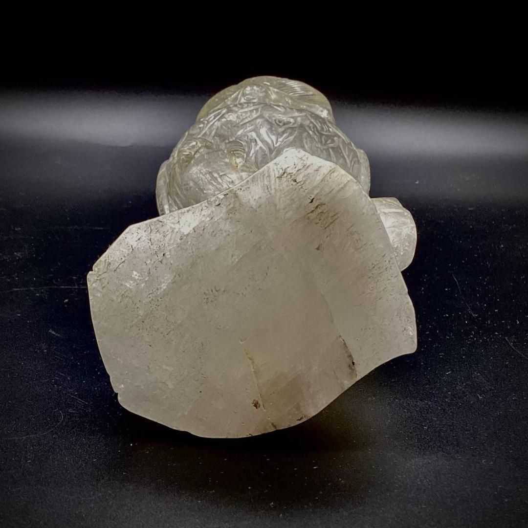 ★フクロウ 梟 水晶 天然石 オブジェ 置物 鉱物 2kg 古い