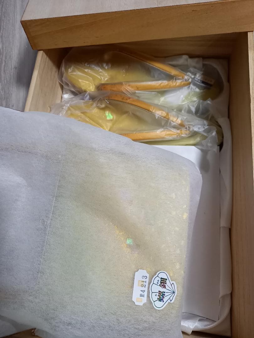 新品☆未使用品　和装　牛革　草履&バッグ　螺鈿　L 23.5-24