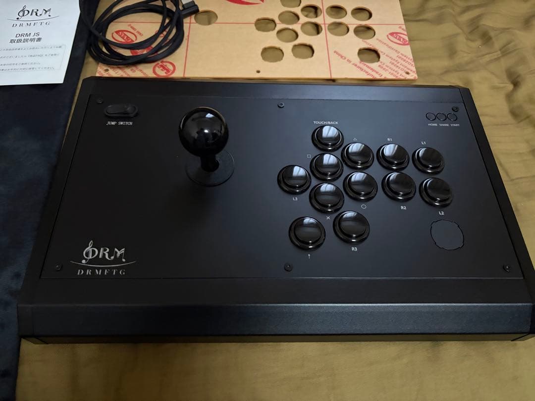 DRMFTG DRM JS 24mm アケコン 透明アクリル天板付き