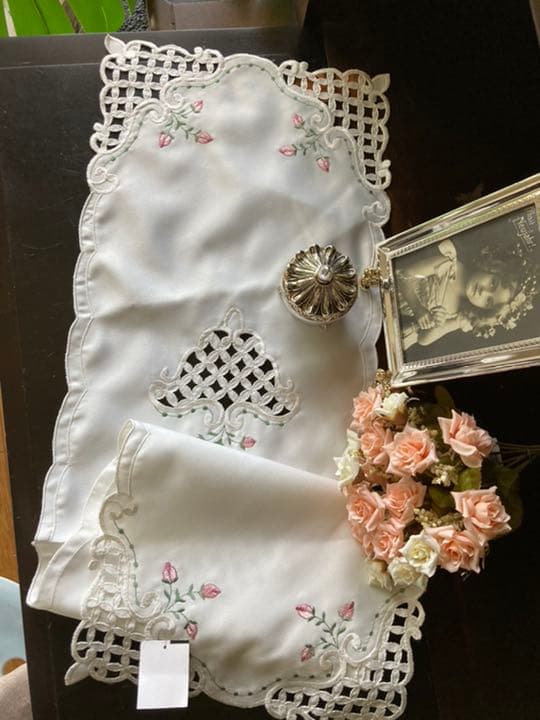 専用ヴィンテージ 薔薇の蕾のエンブレース90センチロングレース