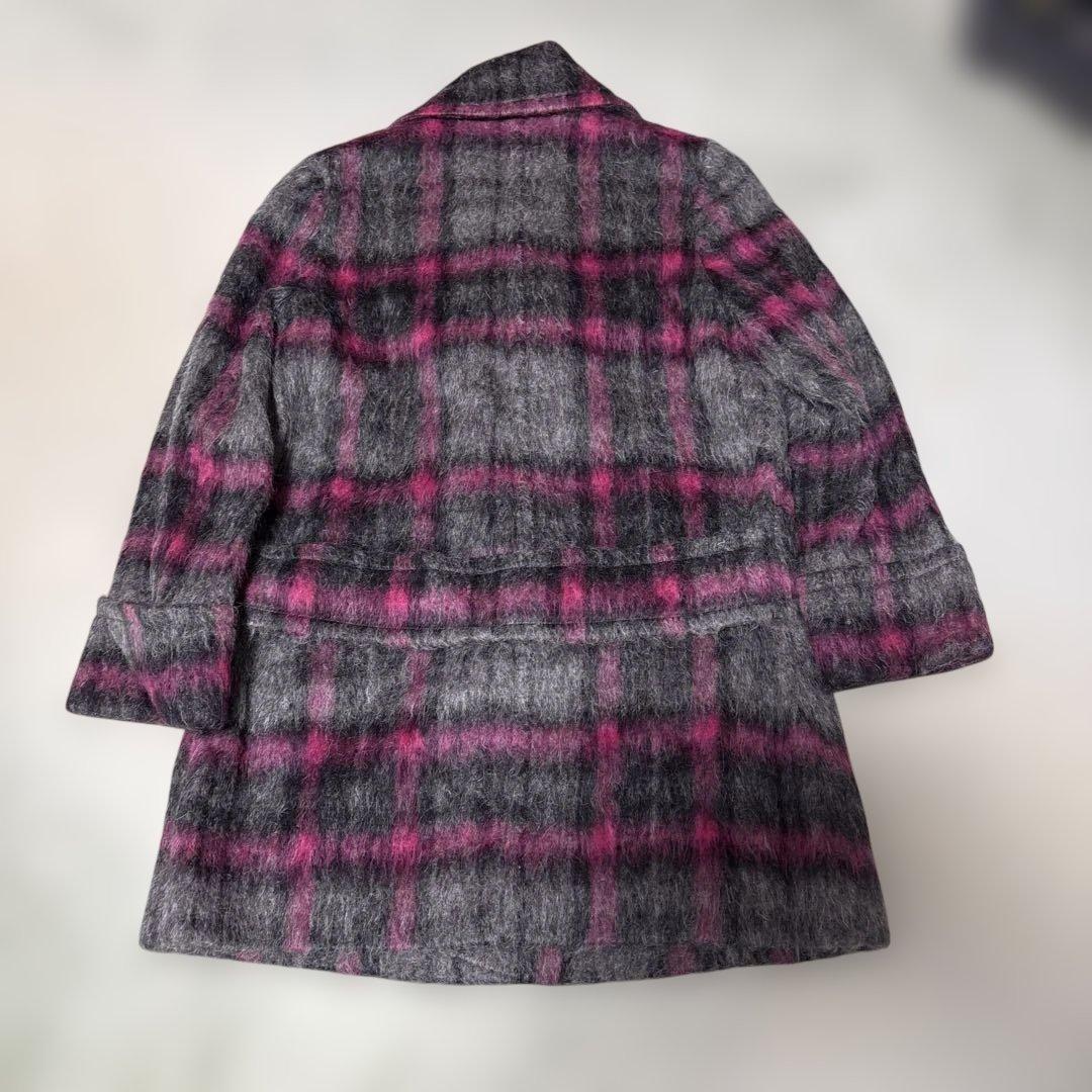 SONIA RYKIEL シャギーコート グレー/ピンク 38