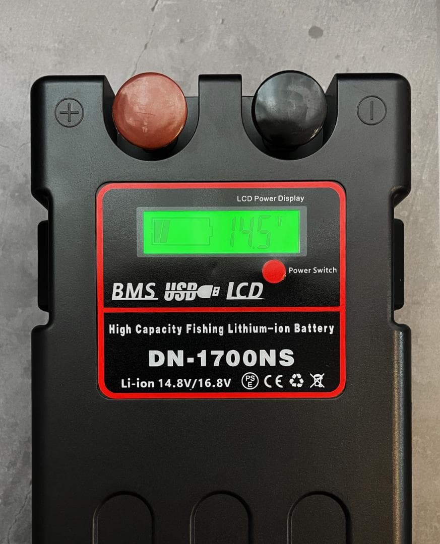 ほぼ未使用！DN-1700NS 電動リール用リチウムバッテリー（7800mAh）