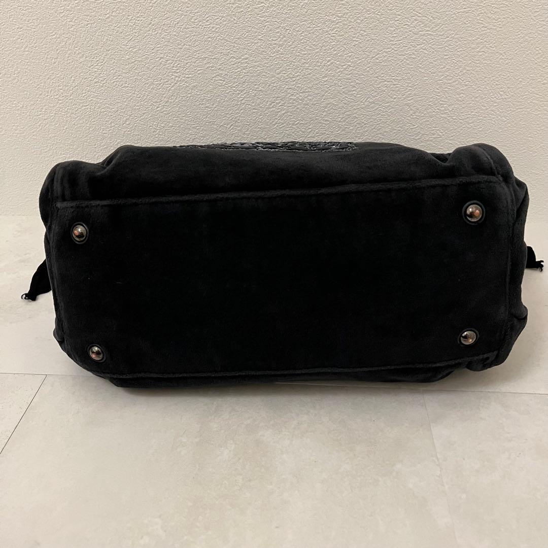 Juicy Couture 黒 ベロアハンドバッグ