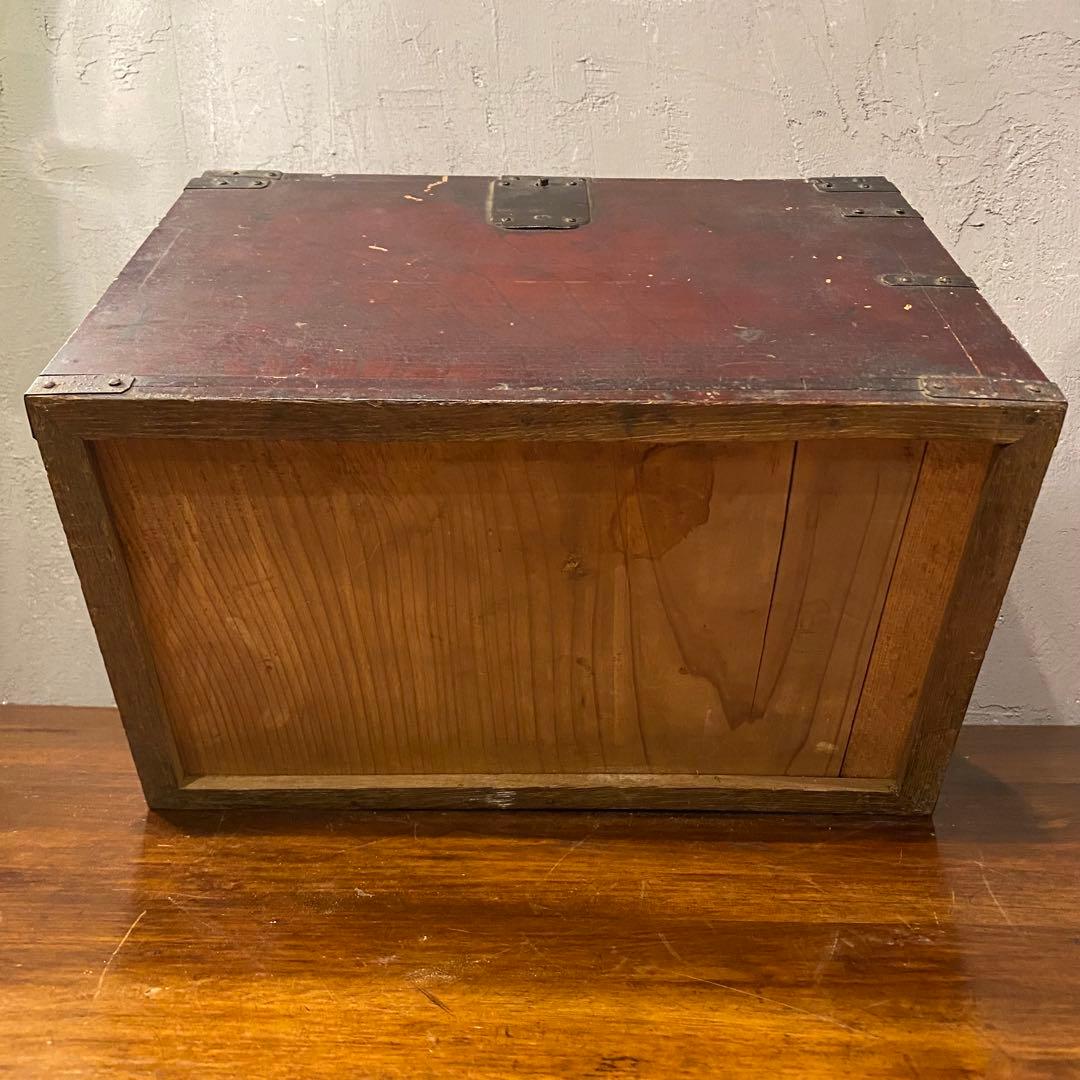 明治 硯箱 小引き出し 銭函 時代箪笥 骨董品 古道具 アンティーク