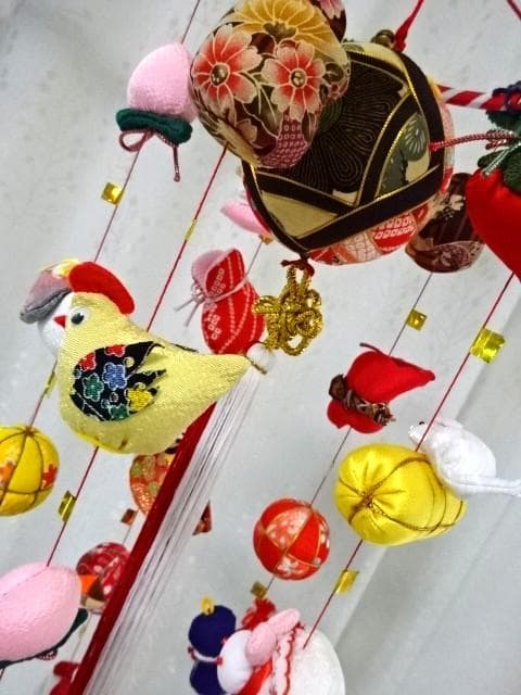 【3】縁起の良い柳川さげもん　木目込み鞠　吊るし雛　ハンドメイド　ひな祭り